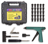 Stop & Go 1085 31 Piece Deluxe Tubeless Tire Plugger Repair Kit Punctures and Flats on Car, Motorcycle, ATV, Jeep, Truck, & Tractor plug (25 Mushroom Plugs)